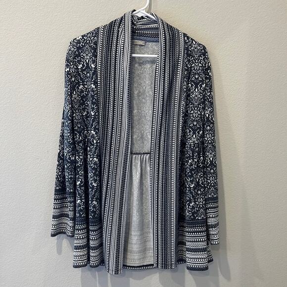 Dalia blue printed babydoll waist cardigan - S - Picture 1 of 7